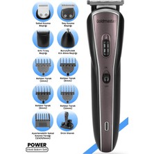 Özbience Çok Fonksiyonlu Erkek Bakım Seti, Kablosuz ve Kablolu Standlı, Paslanmaz Çelik