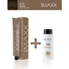 Maxx Deluxe Tüp Boya 60 ml - 20 V Oksidan 60 ml 4.0 Kahve