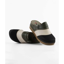 Dr. Klompa Kadın Sabo Terlik - Siyah - Bej - Haki - Konfor Destekli Yapı Yumuşak Taban