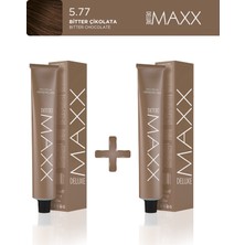 Maxx Deluxe 2'li Tüp Boya 100 ml 5.77 Bitter Çikolata