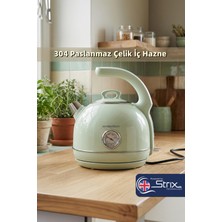 Premier PRK 1215C Retro Tasarımlı Analog Göstergeli Paslanmaz Çelik Hazneli Su Isıtıcısı Cool Touch Kettle