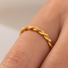 Hakan Mücevherat Ikili Burma 14 Ayar Altın Yüzük