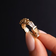 Hakan Mücevherat Taşlı Dorikalı 14 Ayar Altın Yüzük