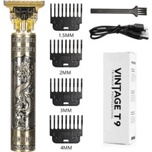 Özbience Şarjlı Vintage T9 Kablosuz Saç ve Sakal Kesme Makinesi Siyah