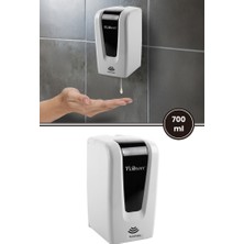 Flosoft Vera Otomatik Sıvı Sabunluk ve Dezenfektan Verici 700ML, Fotoselli Sensörlü Sabunluk F208 Beyaz