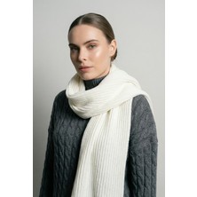 Shophia Kadın Triko Örgü Atkı - Ekru