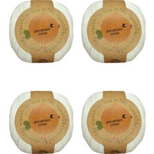 Organickid Organik Pamuk El Örgü İpi Kırık Beyaz - Panna 4'lü Paket