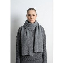 Shophia Kadın Triko Örgü Atkı - Gri