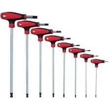 İzeltaş Izeltaş 4921 00 8108 T Tipi Yuvarlak Başlı Allen Anahtar Takımı (8 Parça, Mm)