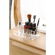 Fesya Home 9 Bölmeli Makyaj Ruj Rimel Organizer Kozmetik Ürün Düzenleyici - Şeffaf