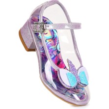 Kiko Kids  Unicorn Kız Çocuk Topuklu Abiye Şeffaf Ayakkabı