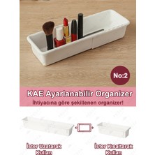 Fesya Home Kae No:2 Genişleyebilir Makyaj Organizeri - Ayarlanabilir Modüler Çekmece Içi Düzenleyici