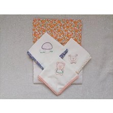 Sween Home Mısır Ipeğinden Çantalı Nakışlı Bebe Mendilleri