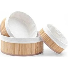 Sween Home 3 Boy Bambu Yuvarlak Hasır Sepet