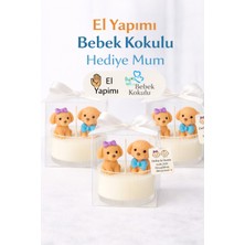 Larina Hediyelik Hediyelik İkiz Bebek Kokulu Mum Hediyelik –Kişiye Özel, Doğum & Mevlüt, Baby Shower – Etiketli + Şeffaf Kutu
