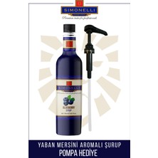 Simonelli Kahve Şurubu Yaban Mersini Aromalı 70 cl + Pompa