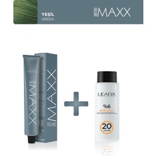 Maxx Deluxe Tüp Boya 60 ml - 30 V Oksidan 60 ml Yeşil