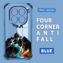 HONTINGA Xiaomi Redmi Note 14 Pro 4g ile Uyumlu Şeffaf Kılıfı Düşüme Önleyici Basitlik Anti Düşme Kamera Korumali Uçak Desen Yumuşak Silikon Telefon Kılıfı Kadın ve Erkek Için Uygundur K3-0203
