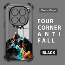 HONTINGA Xiaomi Redmi Note 14 Pro 4g ile Uyumlu Şeffaf Kılıfı Düşüme Önleyici Basitlik Anti Düşme Kamera Korumali Uçak Desen Yumuşak Silikon Telefon Kılıfı Kadın ve Erkek Için Uygundur K3-0203