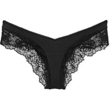 Victoria's Secret Gül Dantelli Derin Bacak Kesim Cheeky Külot