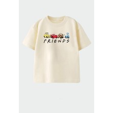 Monila Erkek Çocuk Pamuklu Bisiklet Yaka Araba Baskılı T-Shirt