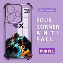 HONTINGA Xiaomi Redmi 13 ile Uyumlu Şeffaf Kılıfı Düşüme Önleyici Basitlik Anti Düşme Kamera Korumali Uçak Desen Yumuşak Silikon Telefon Kılıfı Kadın ve Erkek Için Uygundur K3-0203