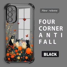 HONTINGA Samsung Galaxy M23 5g ile Uyumlu Şeffaf Kılıfı Düşüme Önleyici Basitlik Anti Düşme Kamera Korumali Kedi Desen Yumuşak Silikon Telefon Kılıfı Kadın ve Erkek Için Uygundur K3-0207
