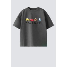 Monila Erkek Çocuk Pamuklu Bisiklet Yaka Araba Baskılı T-Shirt