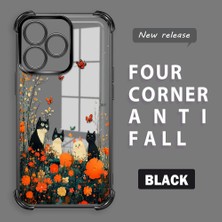 HONTINGA Realme C51 ile Uyumlu Şeffaf Kılıfı Düşüme Önleyici Basitlik Anti Düşme Kamera Korumali Kedi Desen Yumuşak Silikon Telefon Kılıfı Kadın ve Erkek Için Uygundur K3-0207