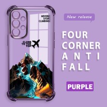 HONTINGA Samsung Galaxy A13 ile Uyumlu Şeffaf Kılıfı Düşüme Önleyici Basitlik Anti Düşme Kamera Korumali Uçak Desen Yumuşak Silikon Telefon Kılıfı Kadın ve Erkek Için Uygundur K3-0203