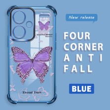 HONTINGA Xiaomi Redmi Note 13 Pro Plus 5g ile Uyumlu Şeffaf Kılıfı Düşüme Önleyici Basitlik Anti Düşme Kamera Korumali Kelebek Desen Yumuşak Silikon Telefon Kılıfı Kadın ve Erkek Için Uygundur K3-0205