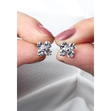 By Barun Yonca Küpe Silver 925 Ayar Gümüş Çivili Küpe