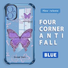 HONTINGA Samsung Galaxy A04E ile Uyumlu Şeffaf Kılıfı Düşüme Önleyici Basitlik Anti Düşme Kamera Korumali Kelebek Desen Yumuşak Silikon Telefon Kılıfı Kadın ve Erkek Için Uygundur K3-0205