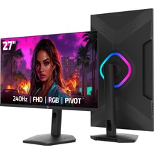 Gamepower Lunis L50 27'' 240Hz 0.5ms Va Fhd Rgb Pivot Gaming Monitör (Sıfır Ölü Piksel Garantili)