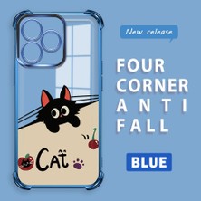 HONTINGA Realme C51 ile Uyumlu Şeffaf Kılıfı Düşüme Önleyici Basitlik Anti Düşme Kamera Korumali Şirin Kedi Desen Yumuşak Silikon Telefon Kılıfı Kadın ve Erkek Için Uygundur K3-0206