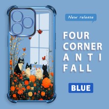 HONTINGA Realme C53 ile Uyumlu Şeffaf Kılıfı Düşüme Önleyici Basitlik Anti Düşme Kamera Korumali Kedi Desen Yumuşak Silikon Telefon Kılıfı Kadın ve Erkek Için Uygundur K3-0207