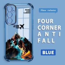 HONTINGA Samsung Galaxy A05S ile Uyumlu Şeffaf Kılıfı Düşüme Önleyici Basitlik Anti Düşme Kamera Korumali Uçak Desen Yumuşak Silikon Telefon Kılıfı Kadın ve Erkek Için Uygundur K3-0203