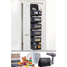 Flora Kapı Arkası Düzenleyici Raf 6 Katlı, Yatak Çocuk Bebek Odası Banyo Havlu Çok Amaçlı Organizer