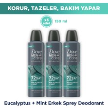 Dove Men +Care Advanced Erkek Deodorant 72 Saat Koruma Eucalyptus Mint 150 ml X3