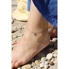 By Barun Halhal Kadın Silver Yuvarlak 925 Ayar Gümüş Nazar Boncuklu Halhal