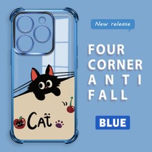 HONTINGA Infinix Smart 8 ile Uyumlu Şeffaf Kılıfı Düşüme Önleyici Basitlik Anti Düşme Kamera Korumali Şirin Kedi Desen Yumuşak Silikon Telefon Kılıfı Kadın ve Erkek Için Uygundur K3-0206