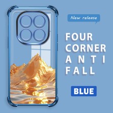 HONTINGA Xiaomi Redmi Note 14 Pro 4g ile Uyumlu Şeffaf Kılıfı Düşüme Önleyici Basitlik Anti Düşme Kamera Korumali Altın Dağ Desen Yumuşak Silikon Telefon Kılıfı Kadın ve Erkek Için Uygundur K3-0204