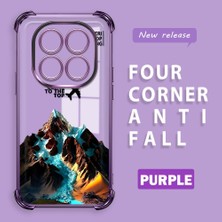 HONTINGA Xiaomi Redmi Note 14 Pro 4g ile Uyumlu Şeffaf Kılıfı Düşüme Önleyici Basitlik Anti Düşme Kamera Korumali Uçak Desen Yumuşak Silikon Telefon Kılıfı Kadın ve Erkek Için Uygundur K3-0203