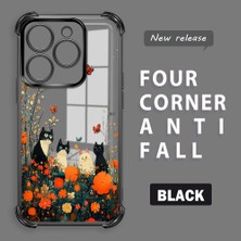 HONTINGA Infinix Smart 8 ile Uyumlu Şeffaf Kılıfı Düşüme Önleyici Basitlik Anti Düşme Kamera Korumali Kedi Desen Yumuşak Silikon Telefon Kılıfı Kadın ve Erkek Için Uygundur K3-0207