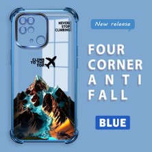 HONTINGA Xiaomi Redmi 10C ile Uyumlu Şeffaf Kılıfı Düşüme Önleyici Basitlik Anti Düşme Kamera Korumali Uçak Desen Yumuşak Silikon Telefon Kılıfı Kadın ve Erkek Için Uygundur K3-0203