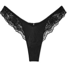 Victoria's Secret Gül Dantelli Derin Bacak Kesim Tanga