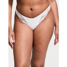 Victoria's Secret Gül Dantelli Derin Bacak Kesim Tanga