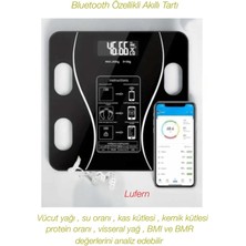 Özbience Akıllı Bluetooth Tartı, Vücut Yağı, Kas, Su ve Protein Ölçer