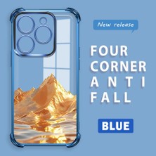 HONTINGA Tecno Spark Go 2024 ile Uyumlu Şeffaf Kılıfı Düşüme Önleyici Basitlik Anti Düşme Kamera Korumali Altın Dağ Desen Yumuşak Silikon Telefon Kılıfı Kadın ve Erkek Için Uygundur K3-0204