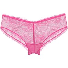 Victoria's Secret Gül Dantelli Derin Bacak Kesim Cheeky Külot